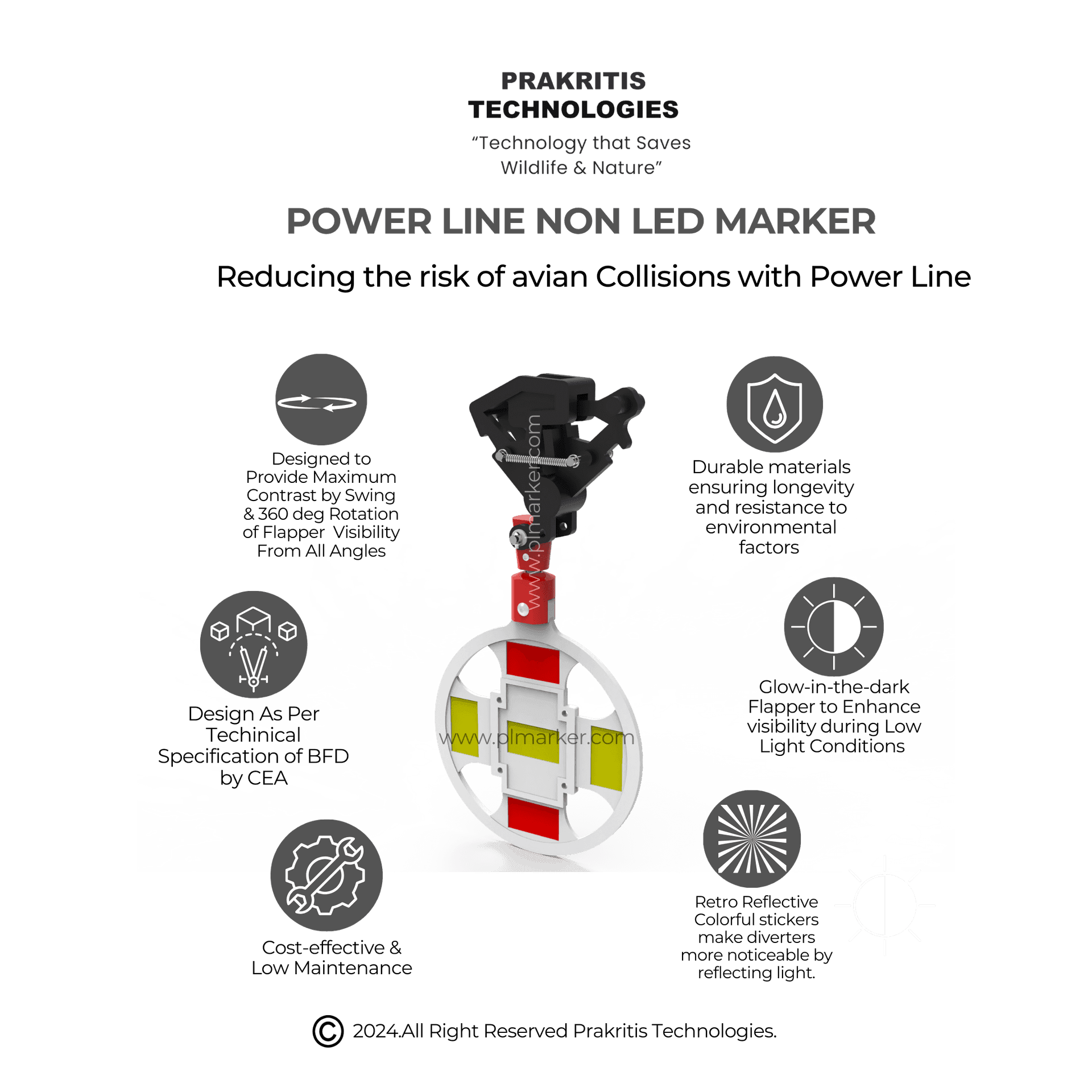 Non Led Bird flight diverter features and Specification Non Led Bird flight diverter features and Specification